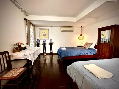 Habitación twin con vista al jardín — Mận Đào Villa